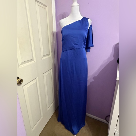 Sachin + Babi Dresses & Skirts - Sachin & Babi Blue One Shoulder Maxi Dress